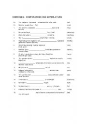 English Worksheet: Comparatives and superlatives adjectives