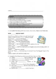 English Worksheet: countable and uncountable workshop