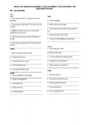 English worksheet: WH QS EXERCISES