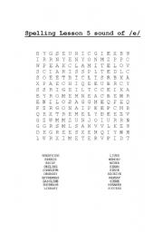 English worksheet: Sound of /e/