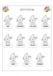 English Worksheet: Lets color!