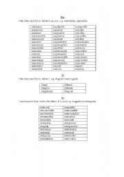 English Worksheet: Common prefixes (-im, -il, -ir)
