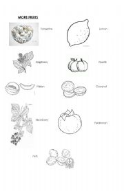 English worksheet: Fruits