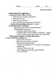 English worksheet: Job Interview