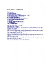 English Worksheet: Guide to male expressions