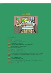 English worksheet: COOKING - DIALOG
