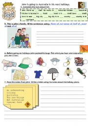 English Worksheet: Australia test part 2