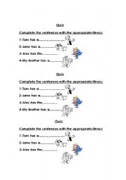 English worksheet: What is the name of the illness?