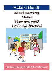 English Worksheet: Posters Make a friend! 