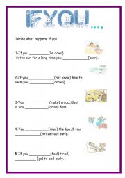 English Worksheet: IF CLAUSE