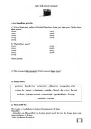 English Worksheet: Lets talk about cinema