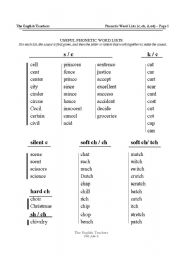 English worksheet: Phonetic Sound Sheets 3