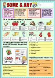 There is, There are + some, any - Exercise 1 - Worksheet