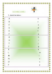 English worksheet: ALPHABET PRACTISE