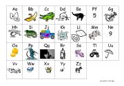 English Worksheet: ABC chart