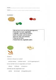 English worksheet: vegetarian