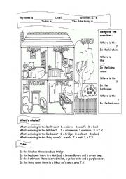 English Worksheet: Furniture