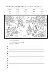 English Worksheet: vocabulary&creative writing