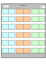 English Worksheet: sitting plan