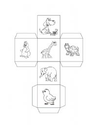 English Worksheet: ANIMAL DICE