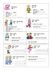 English Worksheet: asking ones name and age