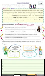 English Worksheet: TEST YOUR GRAMMAR