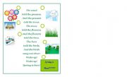 English Worksheet: Spring is here !!! ( Poem)