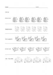 English Worksheet: numbers