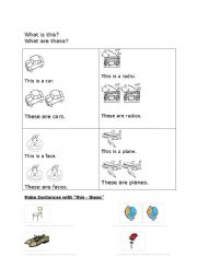 English worksheet: This - These - That - Those 