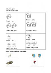 English Worksheet: This - These - That - Those 