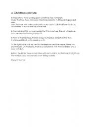 English Worksheet: A Christmas picture