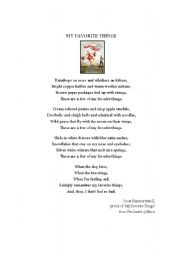 English Worksheet: Song Lyrics and Nouns
