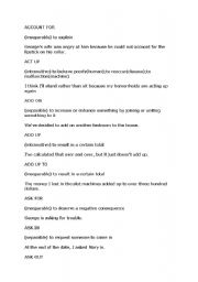English Worksheet: phrasal verbs