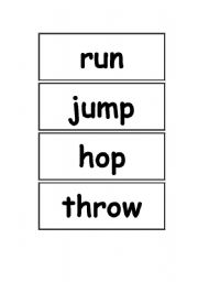 English worksheet: Action words