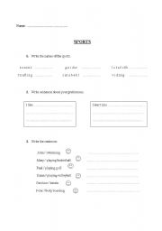 English worksheet: Sports