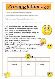 English Worksheet: simple past - regular verbs pronunciation 