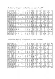 English Worksheet: Find words - Hotel facilities