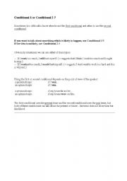 English Worksheet: conditional clauses