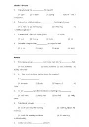 English worksheet: Grammar test 4/6