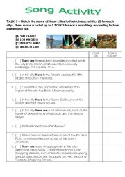 English Worksheet: Waking Up in Vegas - Katy Perry - SONG ACTIVITY
