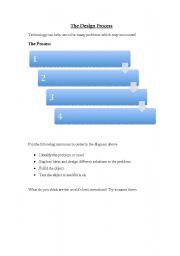 English worksheet: The design process