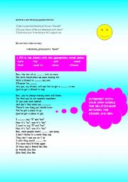 English Worksheet: a song from Michael Jackson on friedship