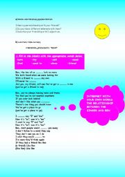 English worksheet: a song from Michael Jackson on friedship