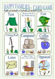 English Worksheet: Happy Families - Card Game New Set!!!