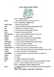 English Worksheet: I have a dream