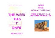 English worksheet: DAYS OF THE WEEK - PART 1 