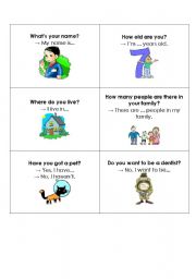 English worksheet: Personal Questions with hints for beginners. Enjoy! :)