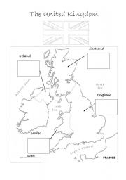 English Worksheet: UK: map and flags