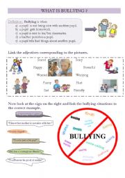 English Worksheet: What is bullying?