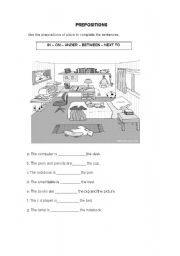 English Worksheet: Prepositions